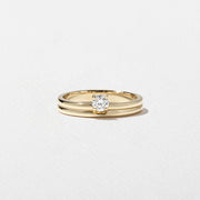 0.20 TCW Round Shape Minimalist Wedding Band