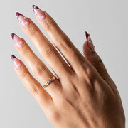 0.20 TCW Emerald Shape Minimalist Wedding Band