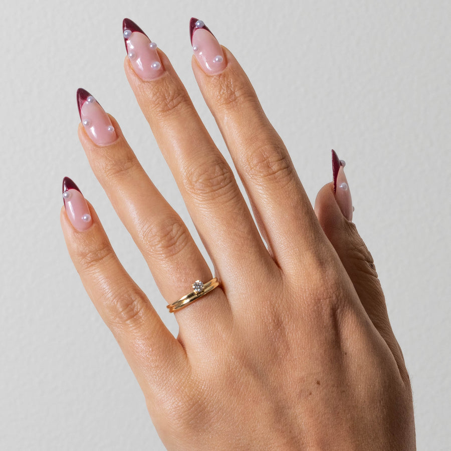 0.20 TCW Round Shape Minimalist Wedding Band