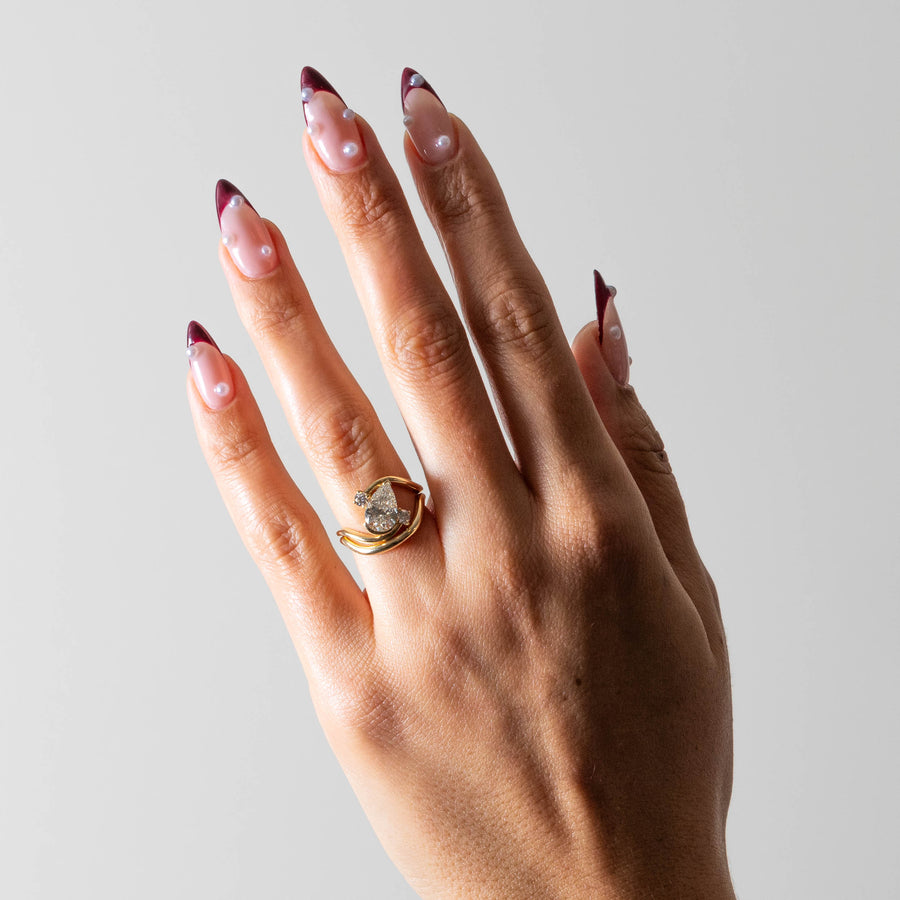 Unique Curved Wedding Band