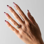 0.14 TCW Round Shape Unique Curved Wedding Band