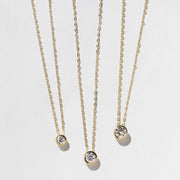 0.75 TCW Round Moissanite Diamond Bezel Style Necklace