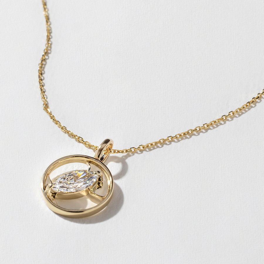 0.50 TCW Marquise Moissanite Diamond Unique Necklace