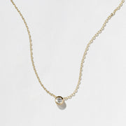 0.33 TCW Round Moissanite Diamond Bezel Style Necklace