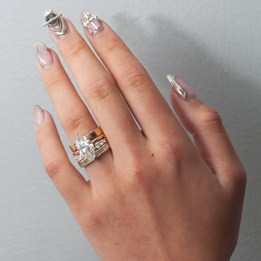 2.0- 4.02 CT Marquise Lab Grown Diamond Solitaire Engagement Ring