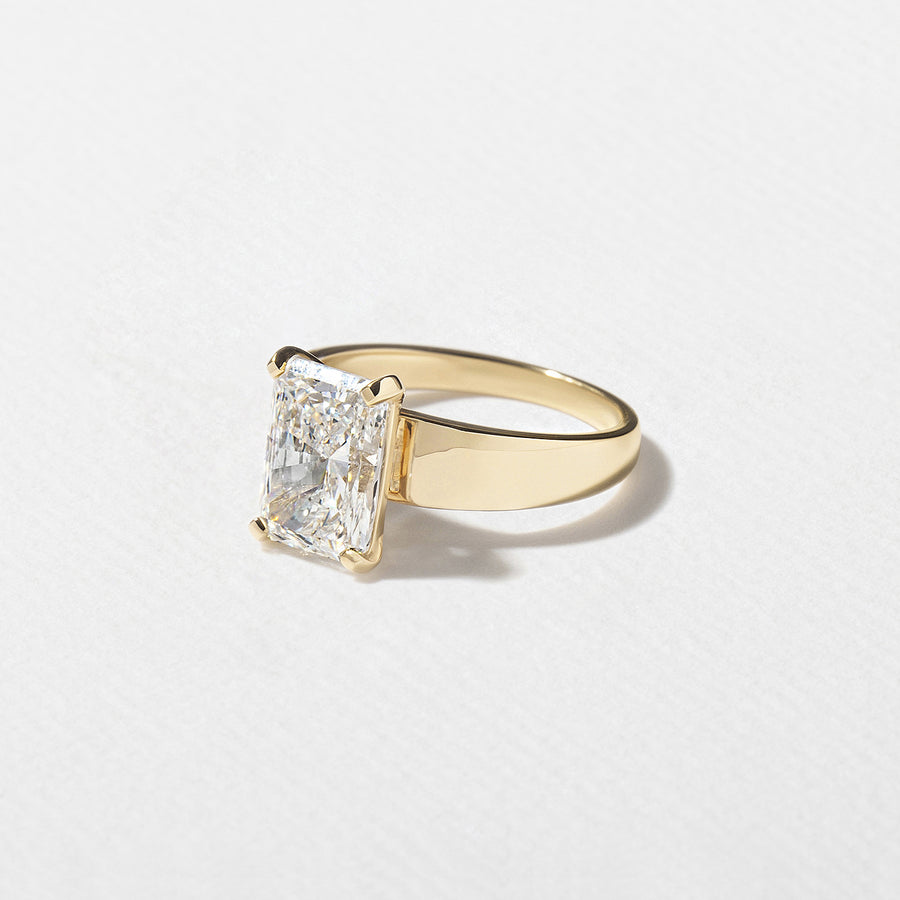 1.0-  3.10 CT Radiant Lab Grown Diamond Solitaire Engagement Ring