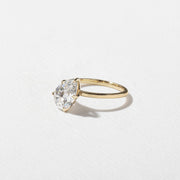 1.0- 3.0 CT Pear Lab Grown Diamond Solitaire Engagement Ring