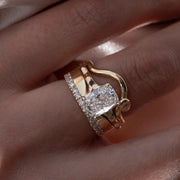 1.0-  3.0 CT Cushion Lab Grown Diamond Solitaire Engagement Ring