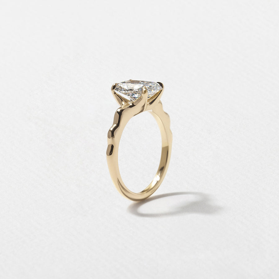 1.0-  3.0 CT Cushion Lab Grown Diamond Solitaire Engagement Ring