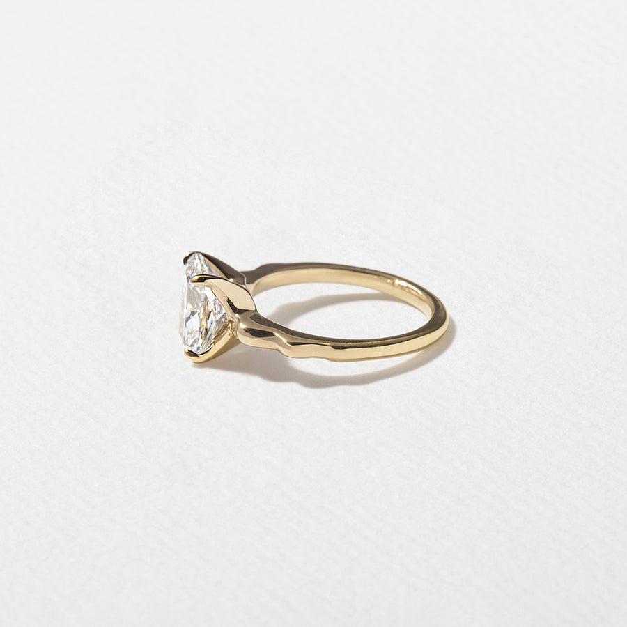 1.0-  3.0 CT Cushion Lab Grown Diamond Solitaire Engagement Ring