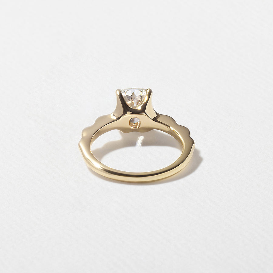 1.0-  3.0 CT Cushion Lab Grown Diamond Solitaire Engagement Ring