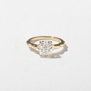 1.0-  3.0 CT Cushion Lab Grown Diamond Solitaire Engagement Ring