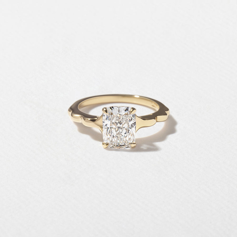 1.0-  3.0 CT Cushion Lab Grown Diamond Solitaire Engagement Ring