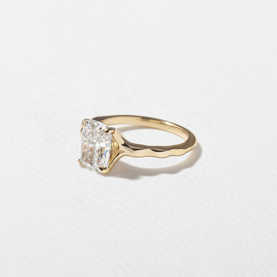 1.0-  3.0 CT Cushion Lab Grown Diamond Solitaire Engagement Ring