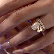 1.0-  3.10 CT Radiant Lab Grown Diamond Solitaire Engagement Ring