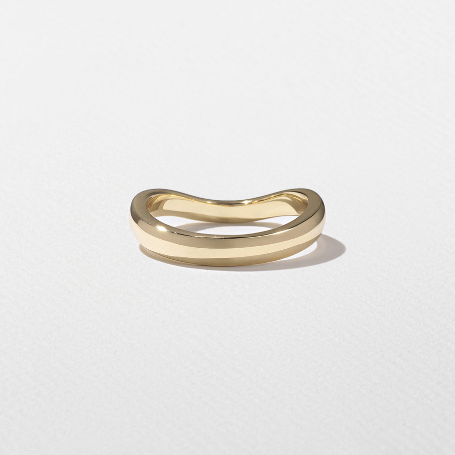 Plain Curved Wedding Band