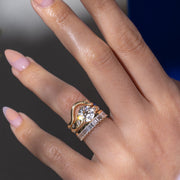 1.27 TCW Baguette Shape Half Eternity Wedding Band