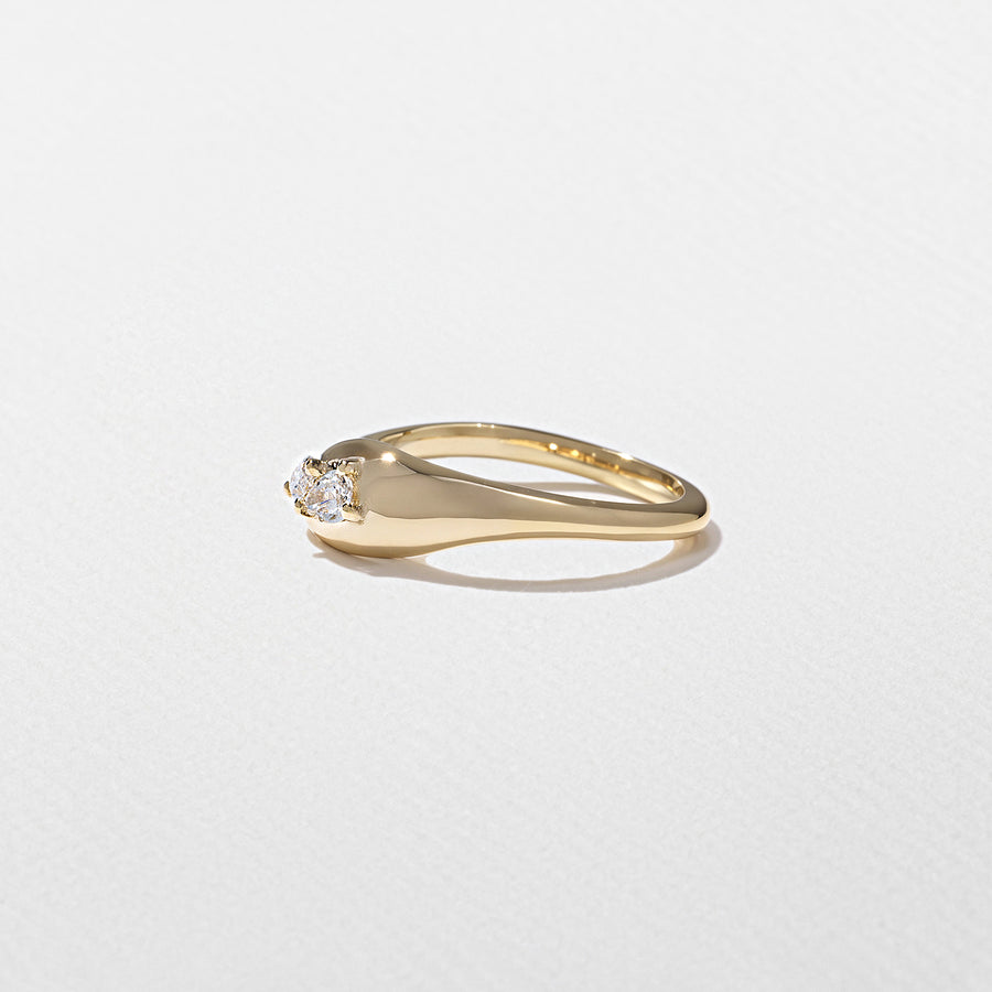0.21 TCW Pear and Marquise Shape Unique Curved Wedding Band