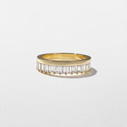1.27 TCW Baguette Shape Half Eternity Wedding Band