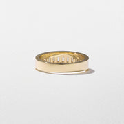 1.27 TCW Baguette Shape Half Eternity Wedding Band