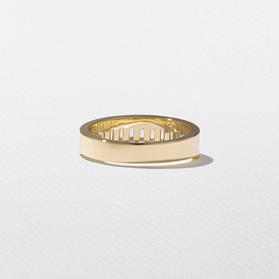 1.27 TCW Baguette Shape Half Eternity Wedding Band