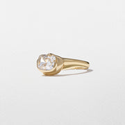 1.50- 3.50 CT Radiant Lab Grown Diamond Bezel Engagement Ring