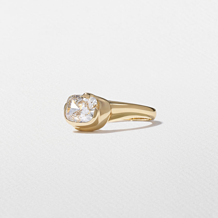 1.50- 3.50 CT Radiant Lab Grown Diamond Bezel Engagement Ring