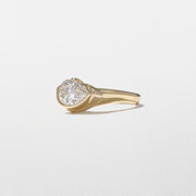 1.50- 3.50 CT Pear Lab Grown Diamond Solitaire Engagement Ring