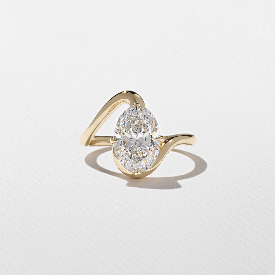 1.50- 3.50 CT Oval Lab Grown Diamond Unique Engagement Ring