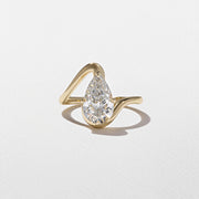 1.50- 3.50 CT Pear Lab Grown Diamond Solitaire Engagement Ring