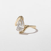 1.50- 3.50 CT Pear Lab Grown Diamond Solitaire Engagement Ring