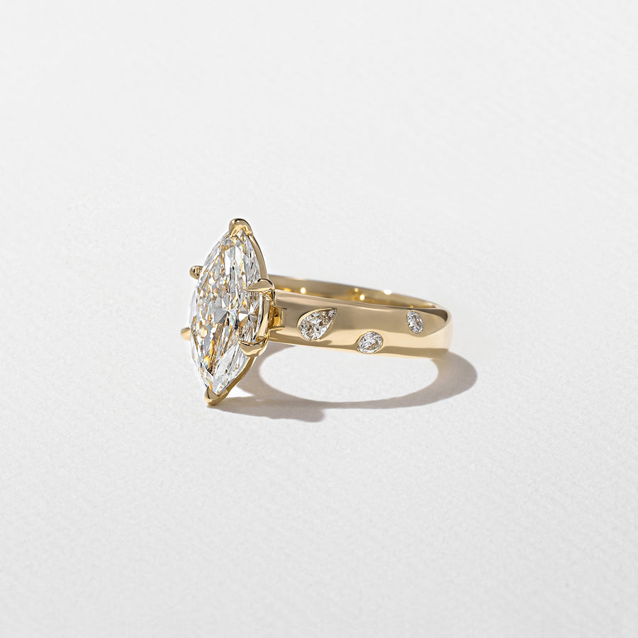 1.50- 3.50 CT Marquise Lab Grown Diamond Dainty Engagement Ring