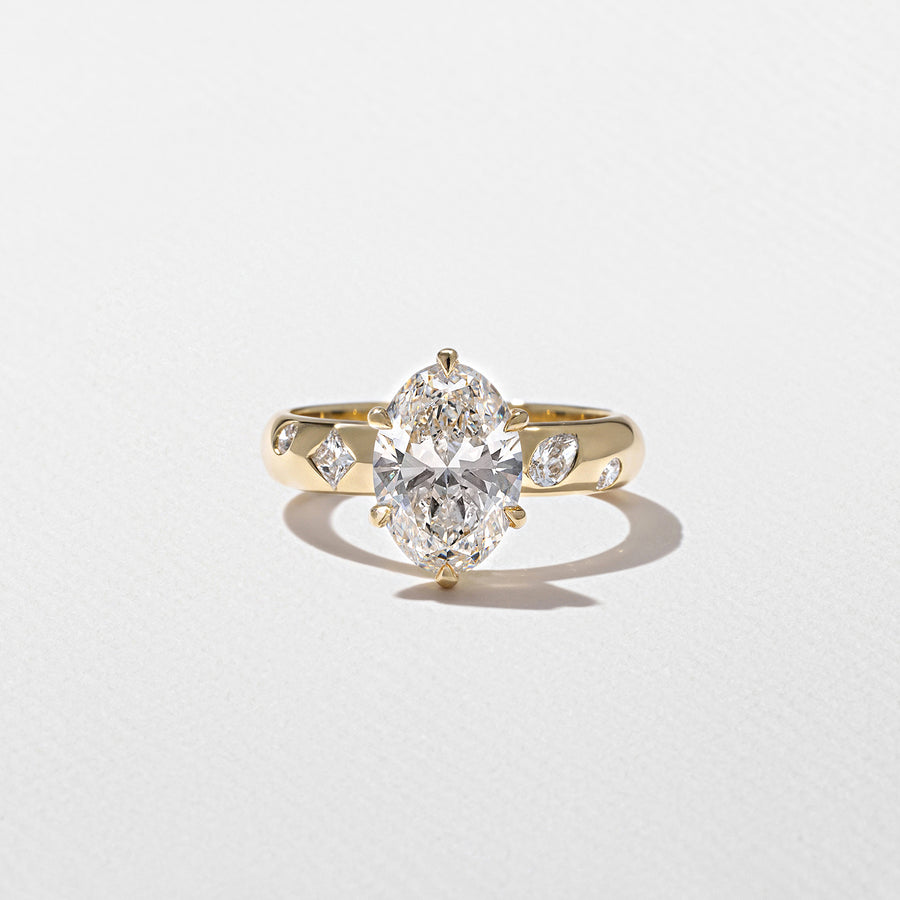 1.0- 3.0 CT Oval Lab Grown Diamond Dainty Engagement Ring