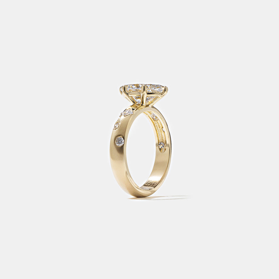 1.0- 3.0 CT Oval Lab Grown Diamond Dainty Engagement Ring