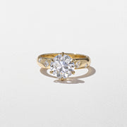 1.50- 3.50 CT Round Lab Grown Diamond Dainty Engagement Ring