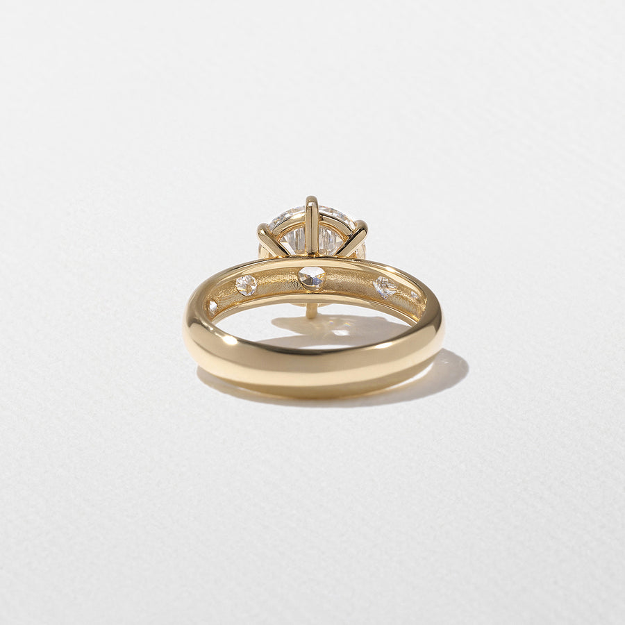 1.50- 3.50 CT Round Lab Grown Diamond Dainty Engagement Ring