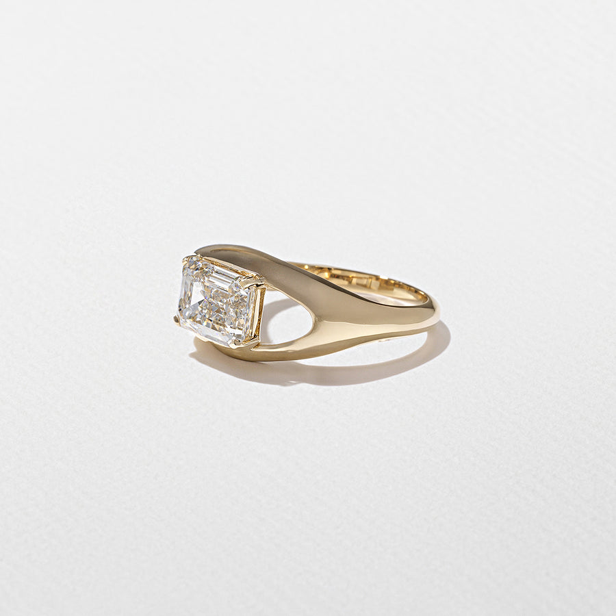 1.0- 3.0 CT Emerald Lab Grown Diamond Solitaire Style Engagement Ring