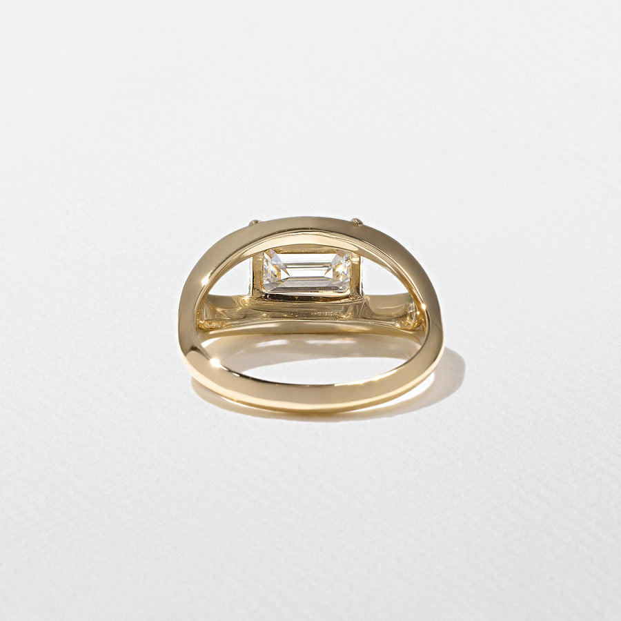 1.0- 3.0 CT Emerald Lab Grown Diamond Solitaire Style Engagement Ring