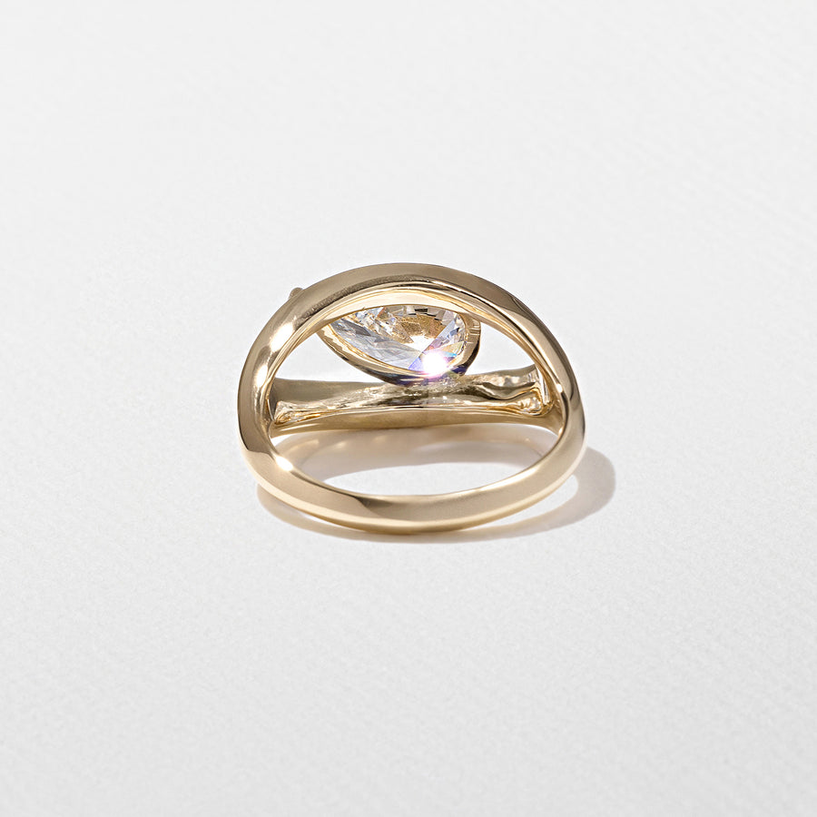 1.0- 3.0 CT Pear Lab Grown Diamond Solitaire Style Engagement Ring