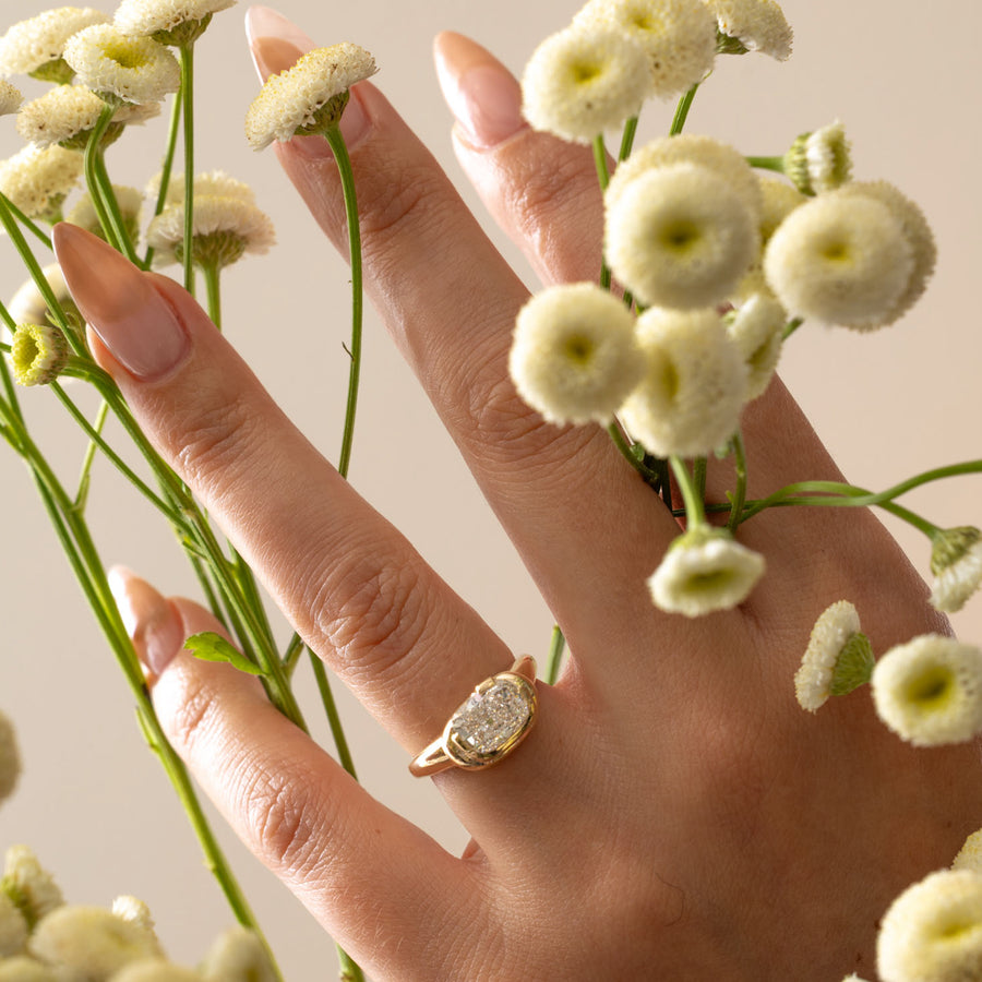 1.50- 3.50 CT Radiant Lab Grown Diamond Bezel Engagement Ring