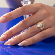 1.0- 3.0 CT Marquise Lab Grown Diamond Bezel Engagement Ring