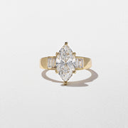 2.0- 4.0 CT Marquise Lab Grown Diamond Five Stone Engagement Ring