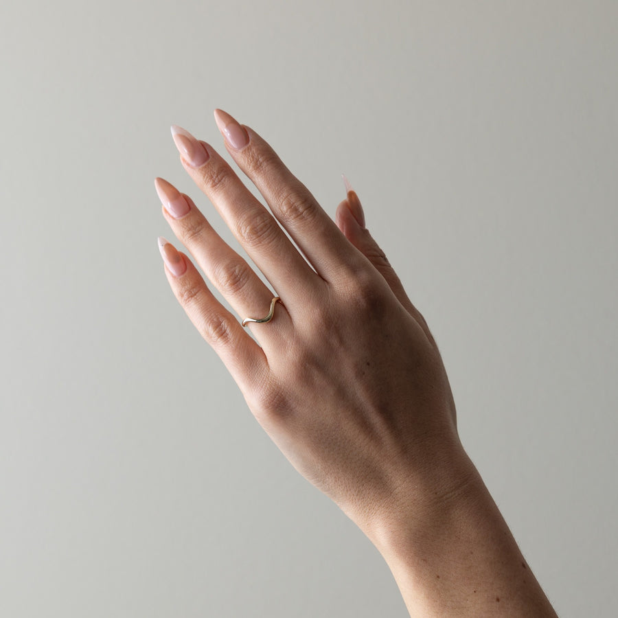 Plain Curved Wedding Band