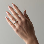 1.0- 3.0 CT Oval Lab Grown Diamond Dainty Engagement Ring