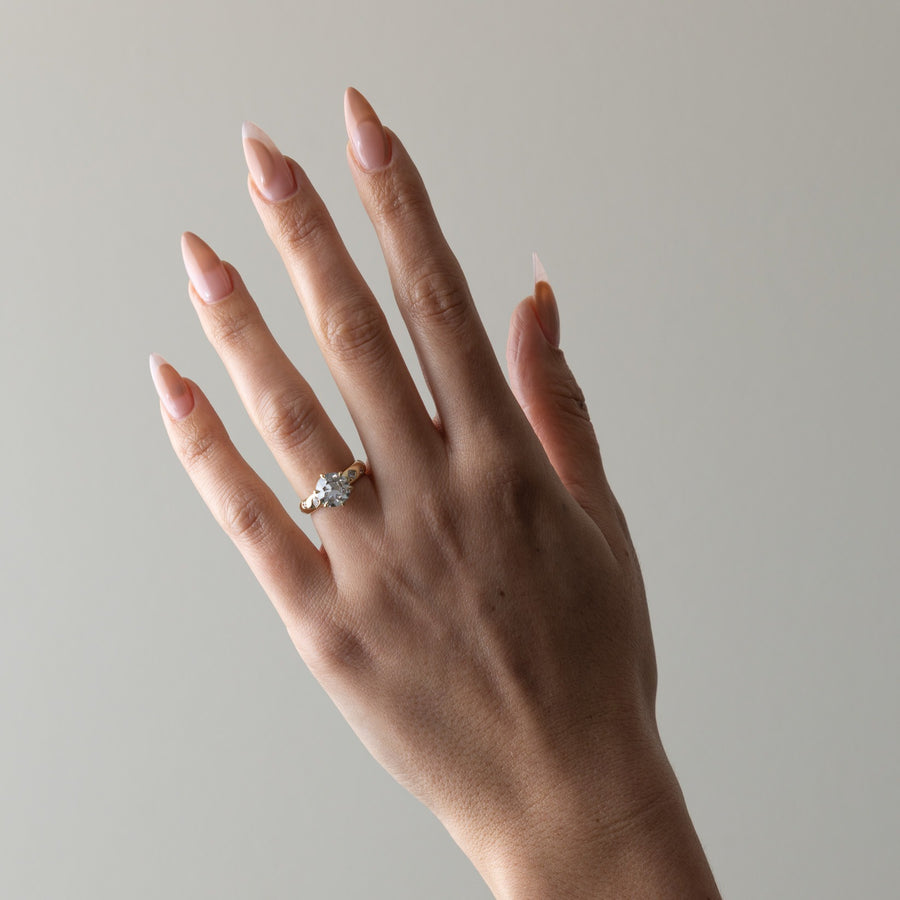 1.50- 3.50 CT Round Lab Grown Diamond Dainty Engagement Ring