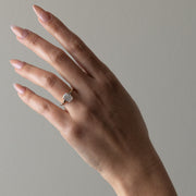 1.0-  3.0 CT Cushion Lab Grown Diamond Solitaire Engagement Ring