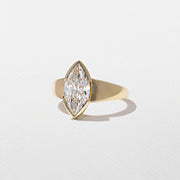 1.50- 3.50 CT Marquise Lab Grown Diamond Bezel Engagement Ring