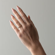 0.01 TCW Round Shape Twist with Pavé Wedding Band