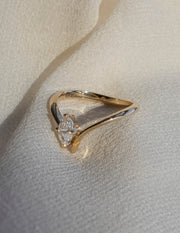 0.50 -1.50 CT Marquise Shape Lab Grown Diamond Solitaire Engagement Ring