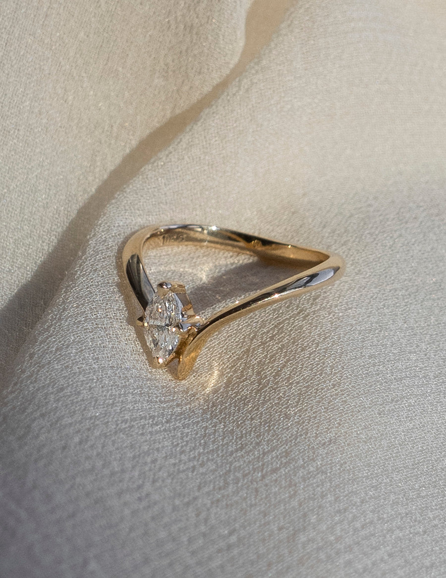 0.50 -1.50 CT Marquise Shape Lab Grown Diamond Solitaire Engagement Ring